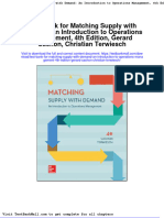 Test Bank For Matching Supply With Demand An Introduction To Operations Management 4th Edition Gerard Cachon Christian Terwiesch