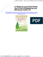 Test Bank For Maternal and Child Health Nursing Care of The Childbearing and Childrearing Family 7th