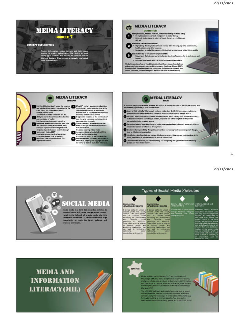 Module 7 Pdf Mass Media Social Media