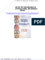 Test Bank for an Introduction to Theories of Personality 8th Edition Olson