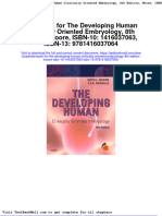 Test Bank For The Developing Human Clinically Oriented Embryology 8th Edition Moore Isbn 10 1416037063 Isbn 13 9781416037064