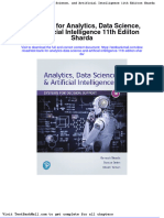 Test Bank For Analytics Data Science and Artificial Intelligence 11th Ediiton Sharda