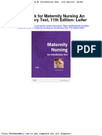 Test Bank For Maternity Nursing An Introductory Text 11th Edition Leifer