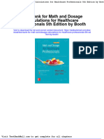 Test Bank For Math and Dosage Calculations For Healthcare Professionals 5th Edition by Booth
