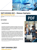 SAP S - 4HANA 2021 Release Highlights