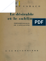 Albert Caraco - Le Désirable Et Le Sublime - Phénoménologie de l'Apocalypse-Baconnière (1953)