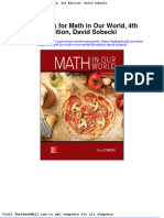 Test Bank For Math in Our World 4th Edition David Sobecki