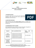 Anexo I Categorias e Faixas de Valores Edital 06.2023