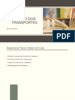 Direito Dos Trabsportes (Consolidaçâo Da Matèria)