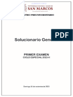 Solucionario General 1er Examen Ciclo Especial 2023-II Por Alberto Cruz