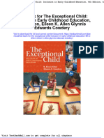 Test Bank For The Exceptional Child Inclusion in Early Childhood Education 8th Edition Eileen K Allen Glynnis Edwards Cowdery