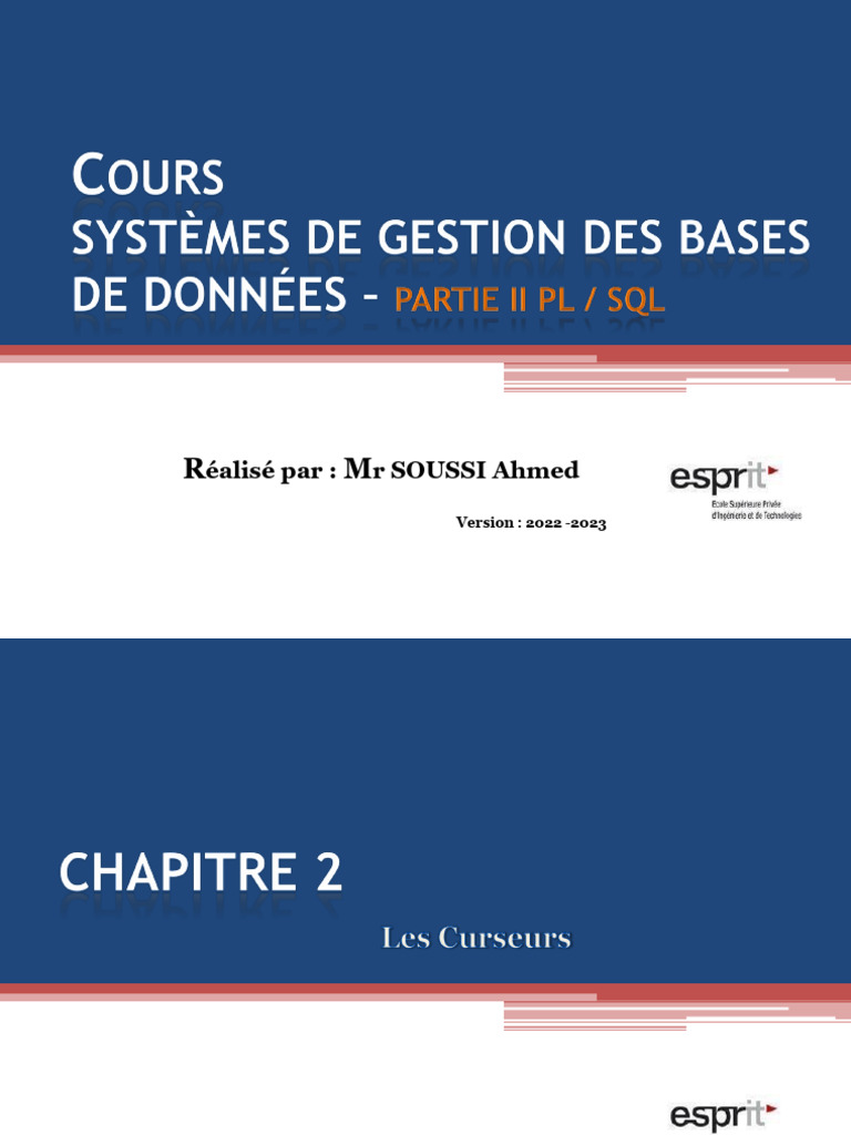 Types et traitement des curseurs SQL | PDF | Gestion des données ...