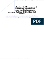 Test Bank For Applied Management Science Modeling Spreadsheet Analysis and Communication For Decision Making 2nd Edition 2nd Edition