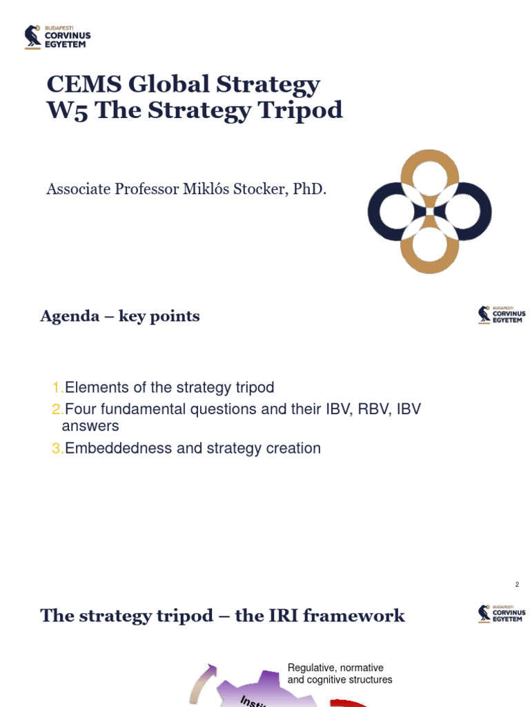 W5 Strategy Tripod1 PDF Economies Business
