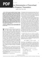 Direct Position Determination of Narrowband Radio Frequency Transmitters