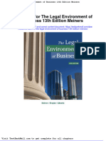 Test Bank For The Legal Environment of Business 13th Edition Meiners