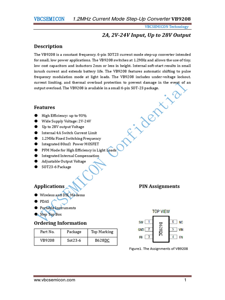 Dobor Rezystorow B628xx StepUp Chip - vbc-VB9208-v1.0 | PDF | Amplifier ...