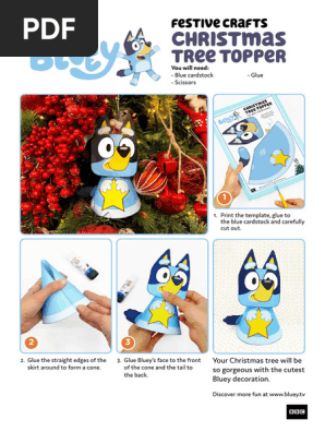 Bluey Christmas Tree Topper