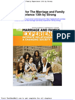 Test Bank For The Marriage and Family Experience 13th by Strong