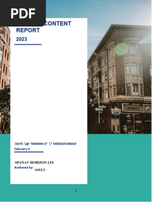 WEBSITE CONTENT REPORT