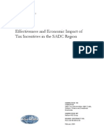 Tax Incentives in SADC: Improving Effectiveness and Reducing Harmful Competition