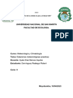 Informe de Visita A SENAMHI Moyobamba - Robert Domínguez Reátegui