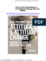 Test Bank For The Psychology of Attitudes and Attitude Change Second Edition
