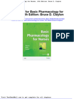 Test Bank For Basic Pharmacology For Nurses 15th Edition Bruce D Clayton