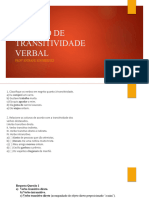 Atividades de Transitividade Verbal