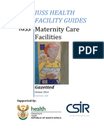Maternity Care Facilities Infrastructure Gazetted 2014