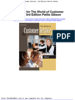 Test Bank For The World of Customer Service 3rd Edition Pattie Gibson