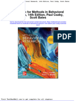 Test Bank For Methods in Behavioral Research 14th Edition Paul Cozby Scott Bates 2