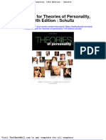 Test Bank For Theories of Personality 10th Edition Schultz