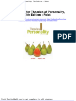 Test Bank For Theories of Personality 7th Edition Feist
