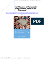 Test Bank For Theories of Personality Understanding Persons 6th Edition Cloninger
