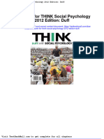 Test Bank For Think Social Psychology 2012 Edition Duff