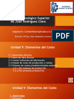 Unidad V Elementos Del Costo Guia Examen