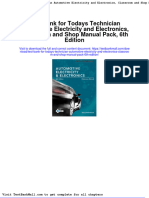 Test Bank For Todays Technician Automotive Electricity and Electronics Classroom and Shop Manual Pack 6th Edition