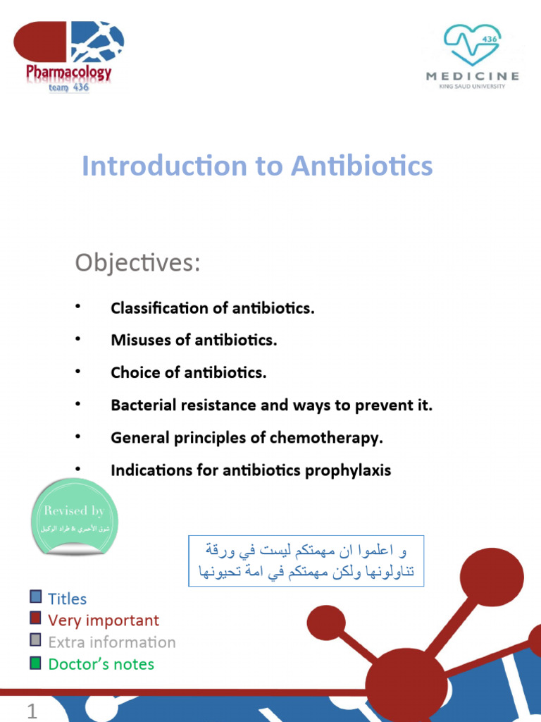Antibiotics: Classification and Use | PDF | Antimicrobial Resistance ...