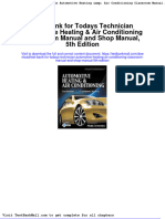 Test Bank For Todays Technician Automotive Heating Air Conditioning Classroom Manual and Shop Manual 5th Edition