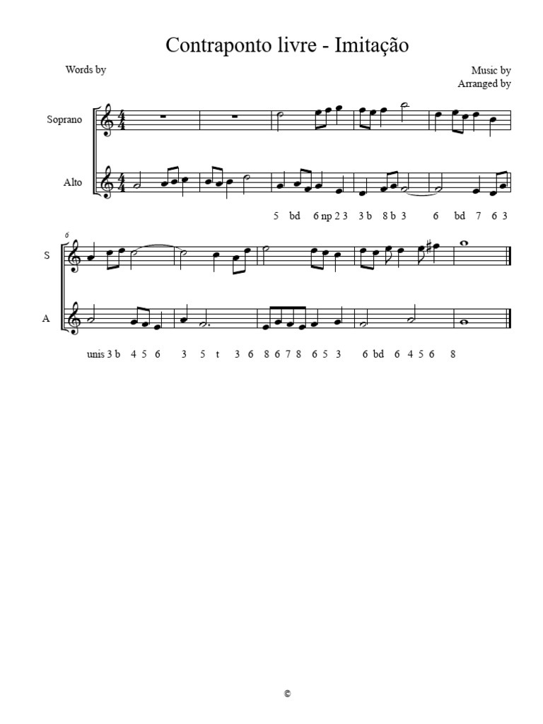 Contraponto Livre - Imitação | PDF