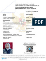 The Indonesian Health Workforce Council: Registration Certificate of Midwife