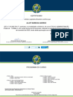 Certificado: O Instituto Legislativo Brasileiro Certifica Que