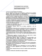 Tecnicas y Procedimientos de Auditoria