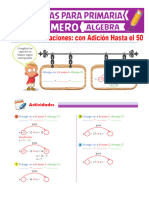 Planteo de Ecuaciones Con Adición Hasta El 50 para Primero de Primaria