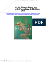Test Bank For Biology Today and Tomorrow With Physiology 3rd Edition Starr
