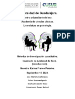 Universidad - de - Guadalajara - INVENTARIO - DE - DEPRESIÓN - DE - BECK - T N R.