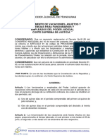 Reglamento de Vacaciones, Asuetos y Licencias Para Funcionarios y Empleados Del Poder Judicial