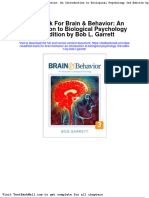 Test Bank For Brain Behavior An Introduction To Biological Psychology 3rd Edition by Bob L Garrett