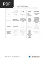 Holistic Rubric Examples for Assessment | PDF | Self-Improvement | Wellness